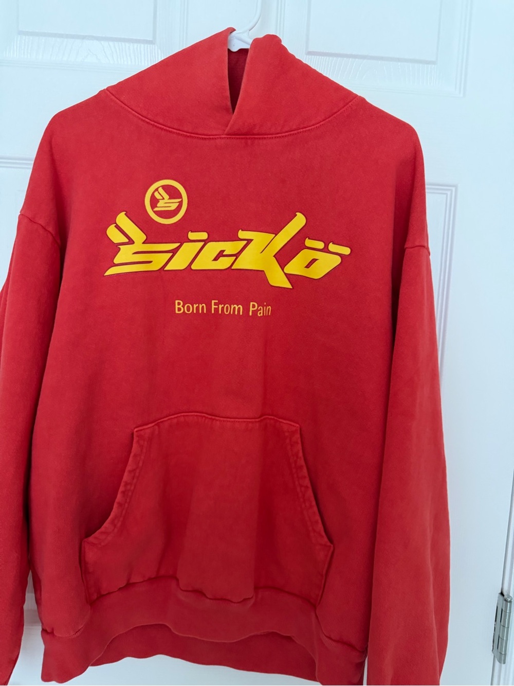 Red Graphic Hoodie - Born From Pain